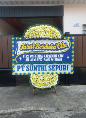 Papan Bunga Duka di Langowan Timur